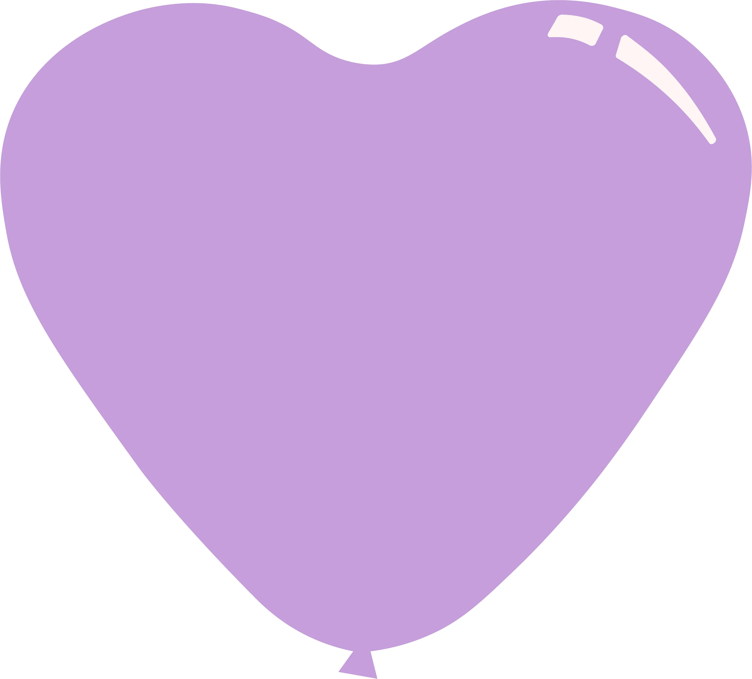 7" Deco Floral Decomex Heart Shaped Latex Balloons (100 Per Bag)