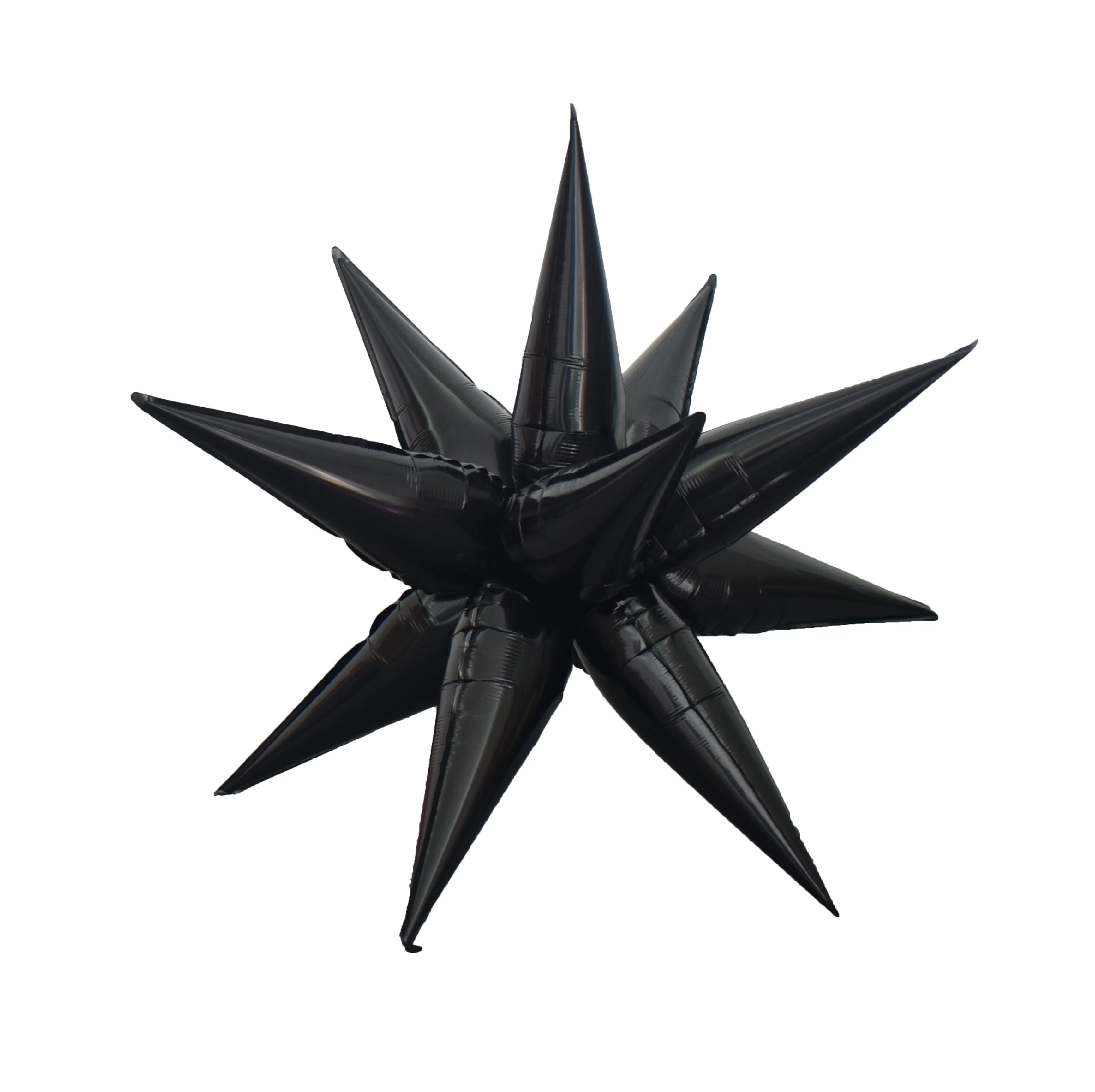 27.5" Airfill Decor Only Colour Wheel Brand Foil Starburst (12 Piece Kit) Balloon Black