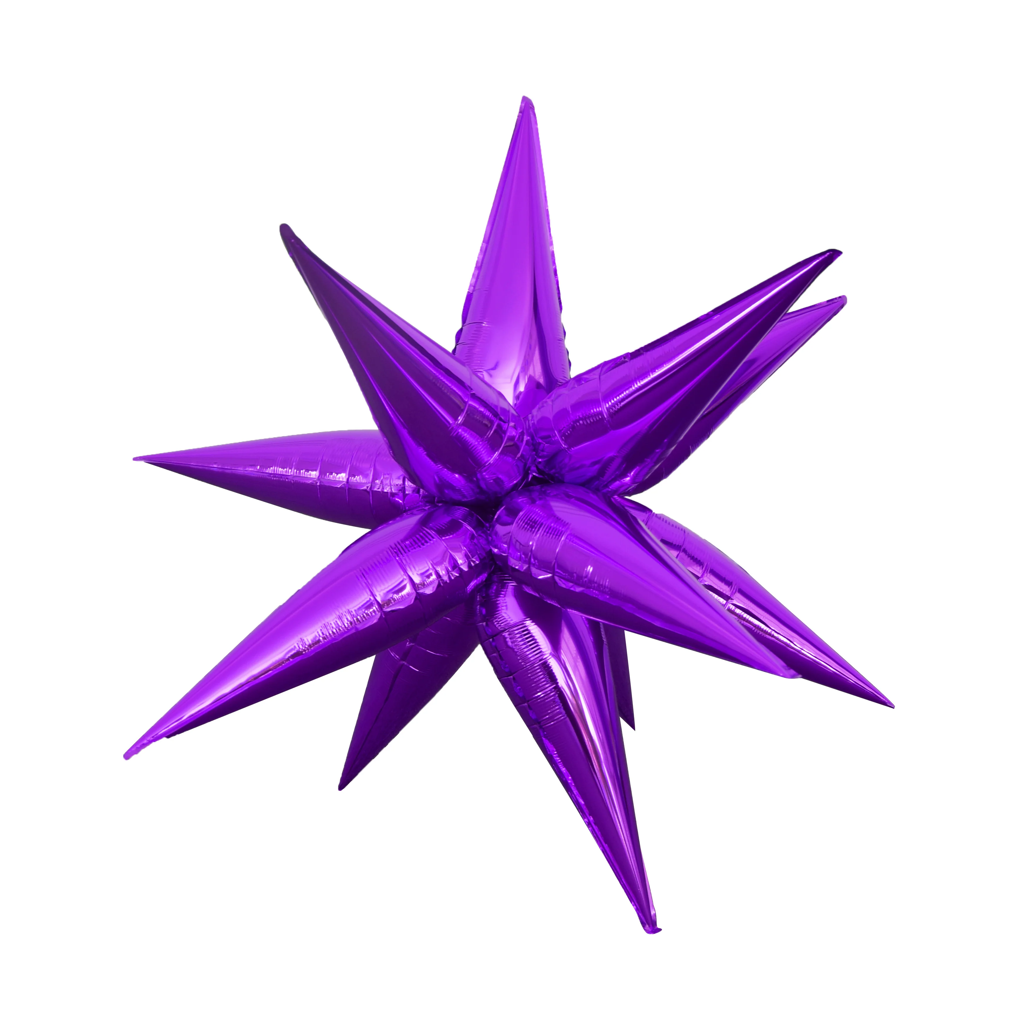 27.5" Airfill Decor Only Colour Wheel Brand Foil Starburst (12 Piece Kit) Balloon Purple