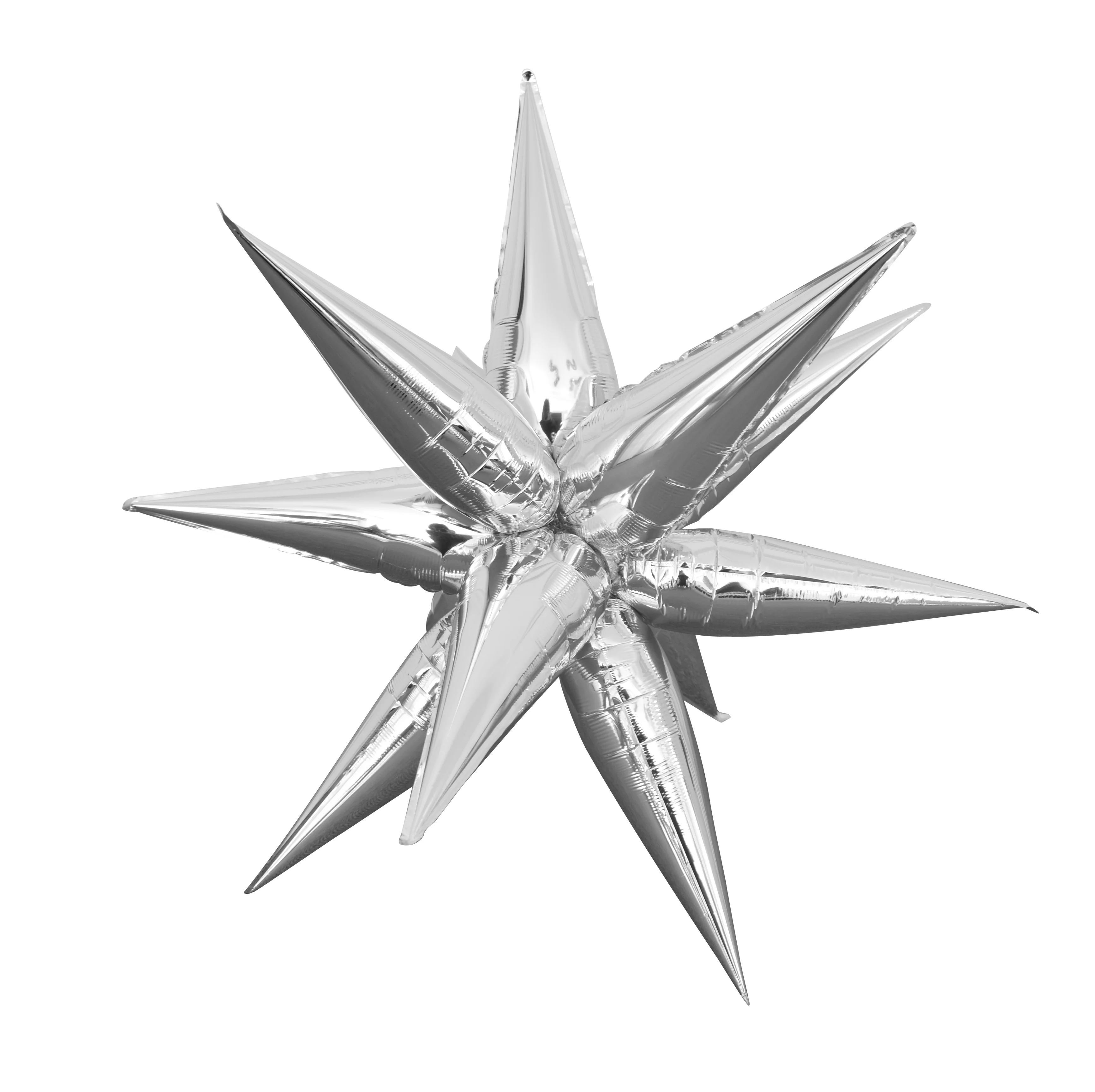 40" Colour Wheel Brand Foil Starbust Balloon Silver
