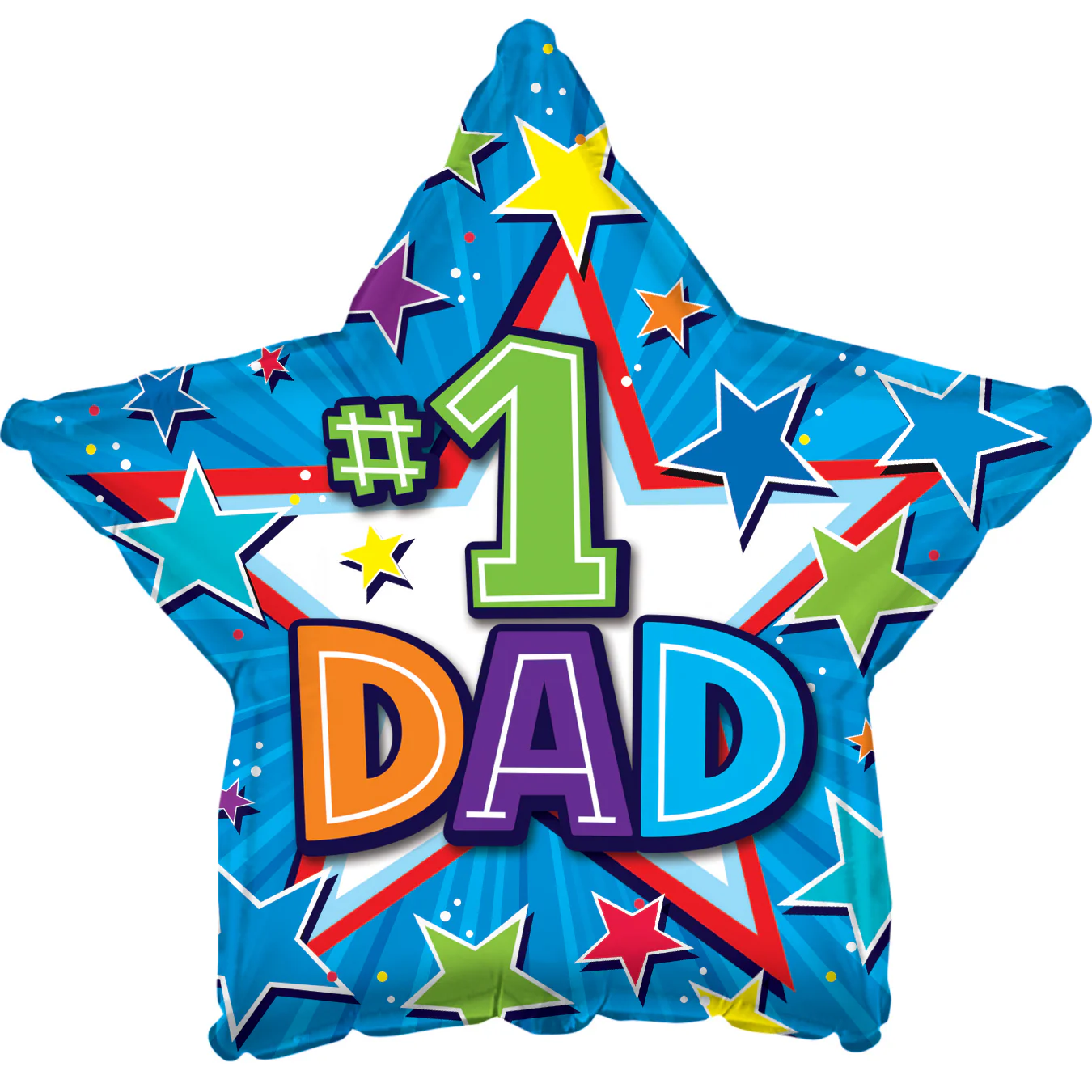 9" Airfill Only (Sticks Sold Separately) #1 Dad Foil Balloons