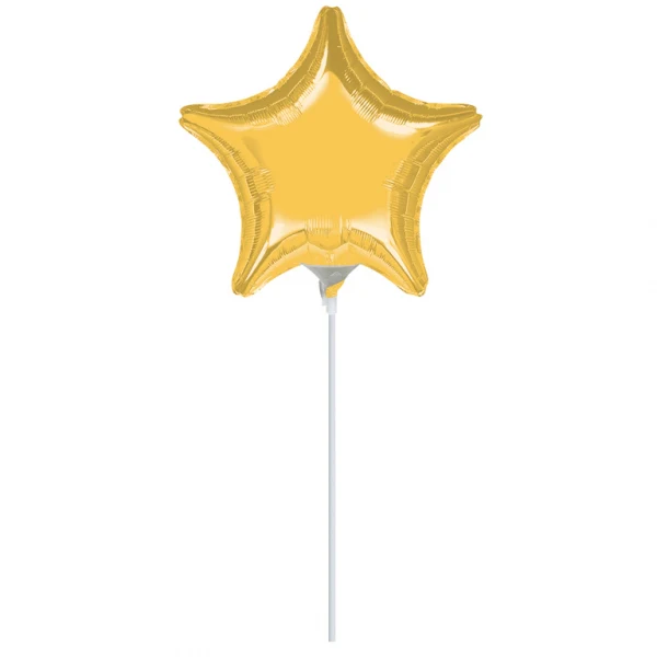 9" Airfill Only (Sticks Sold Separately) Anagram Gold Star Balloon