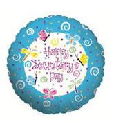 9" Airfill Only (Sticks Sold Separately) Balloon BUTTERFLY & SWIRLS SEC