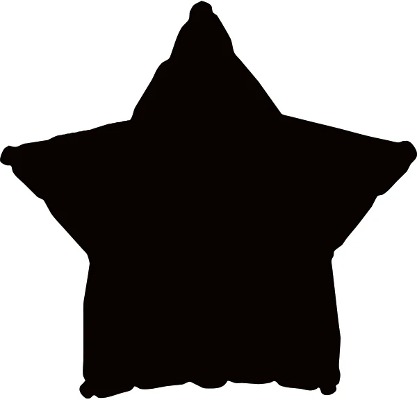 9" Airfill Only (Sticks Sold Separately) Black Star Balloon