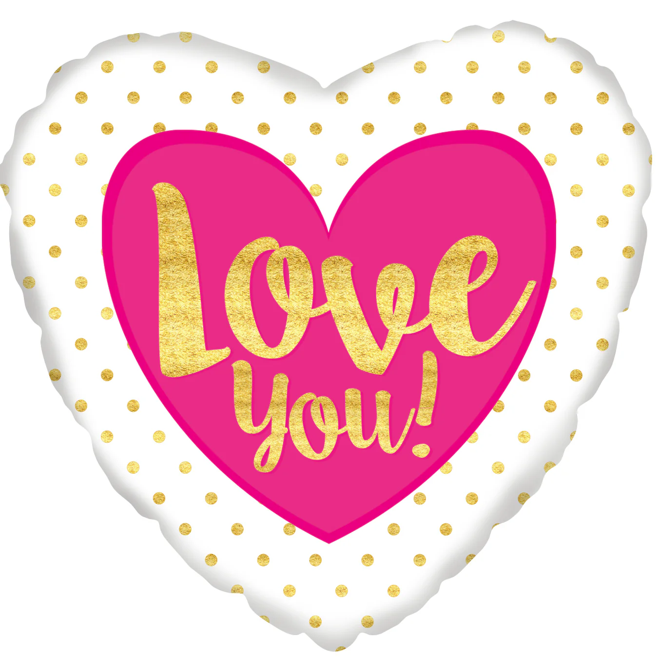 9" Airfill Only (Sticks Sold Separately) Bold Love You Foil Balloon