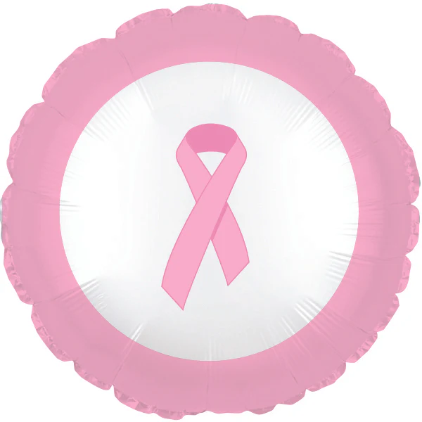 9" Airfill Only (Sticks Sold Separately) Breast Cancer Dazzeloon Balloon