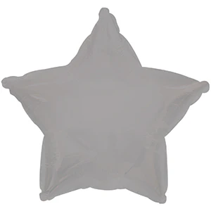 9" Airfill Only (Sticks Sold Separately) Cool Gray Star Foil Balloon