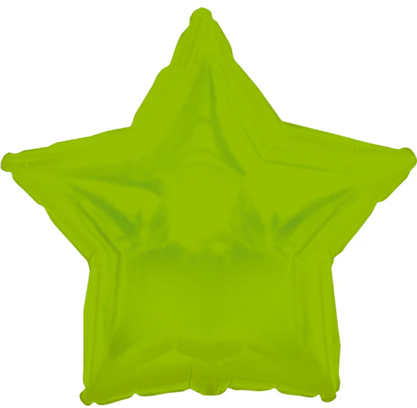 9" Airfill Only (Sticks Sold Separately) CTI Lime Green Star Balloon