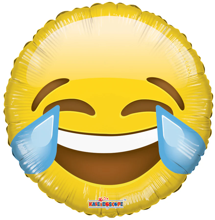 9" Airfill Only (Sticks Sold Separately) Emoji Laugh Balloon