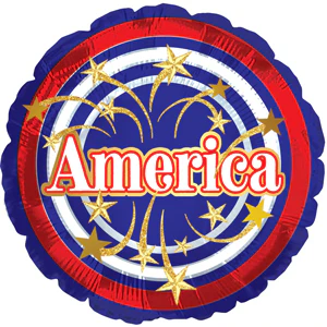 9" Airfill Only (Sticks Sold Separately) Foil Balloon America Star Stream