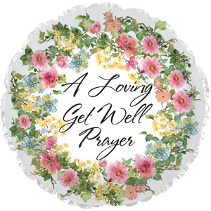 9" Airfill Only (Sticks Sold Separately) Foil Balloon Floral Prayer