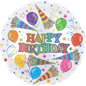 9" Airfill Only (Sticks Sold Separately) Foil Balloon Party Horns Birthday