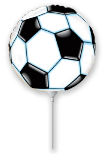 9" Airfill Only (Sticks Sold Separately) Football / Soccerball Foil Balloon