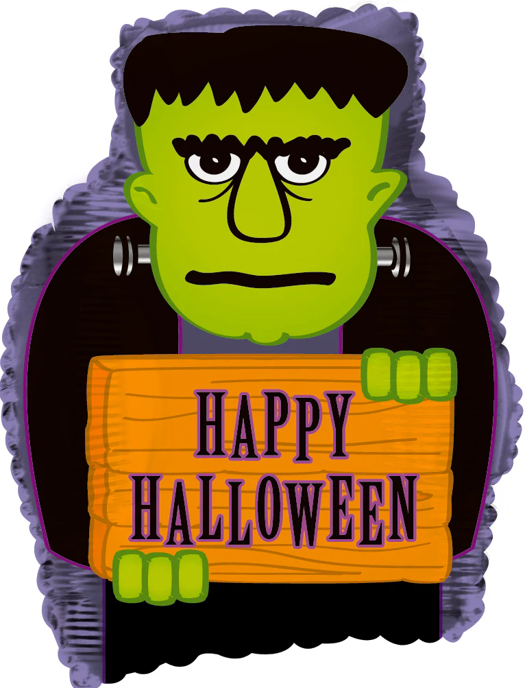 9" Airfill Only (Sticks Sold Separately) Frankie Happy Halloween MiniShape Balloon