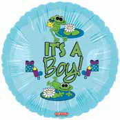 9" Airfill Only (Sticks Sold Separately) Froggy It's a Boy Balloon