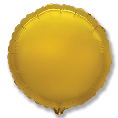 9" Airfill Only (Sticks Sold Separately) Gold Circle Foil Balloon