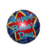 9" Airfill Only (Sticks Sold Separately) Happy Boss's Day Star Balloon