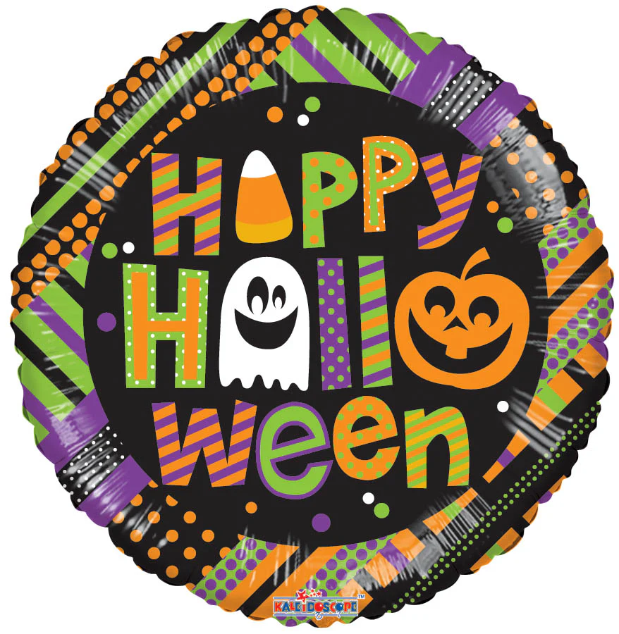9" Airfill Only (Sticks Sold Separately) Happy Halloween Textures Balloon