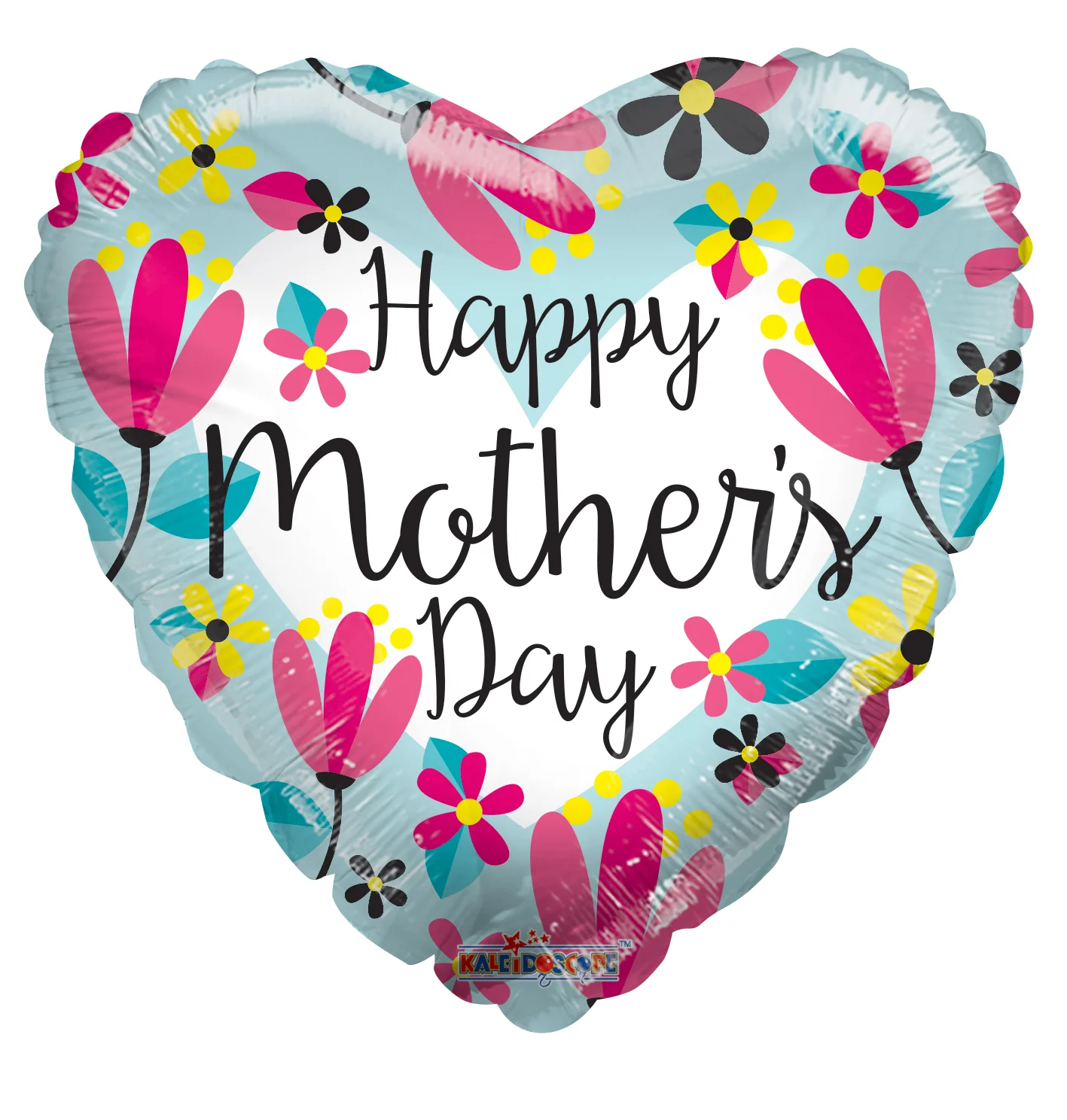 9" Airfill Only (Sticks Sold Separately) Happy Mother's Day Torquoise Heart Balloon