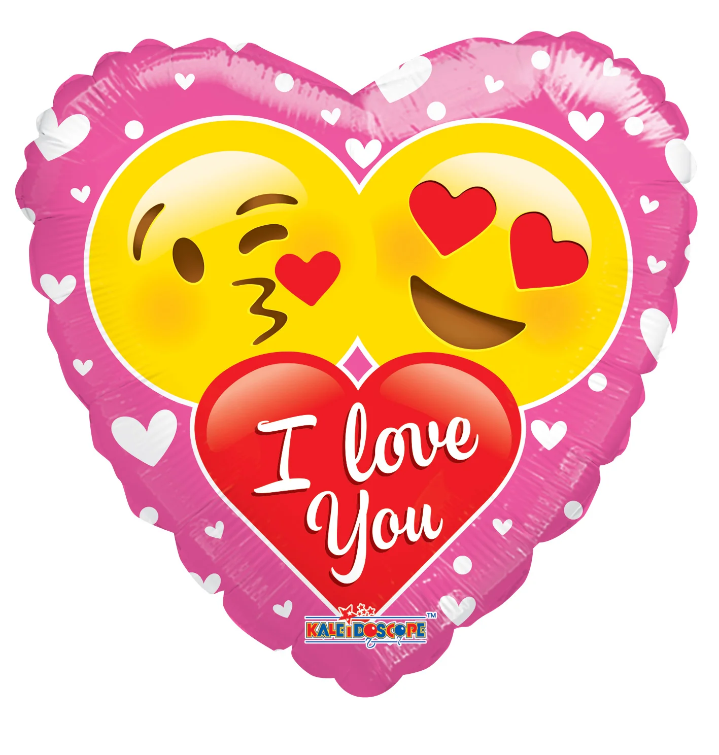 9" Airfill Only (Sticks Sold Separately) I Love You Couple Of Smilies Balloon