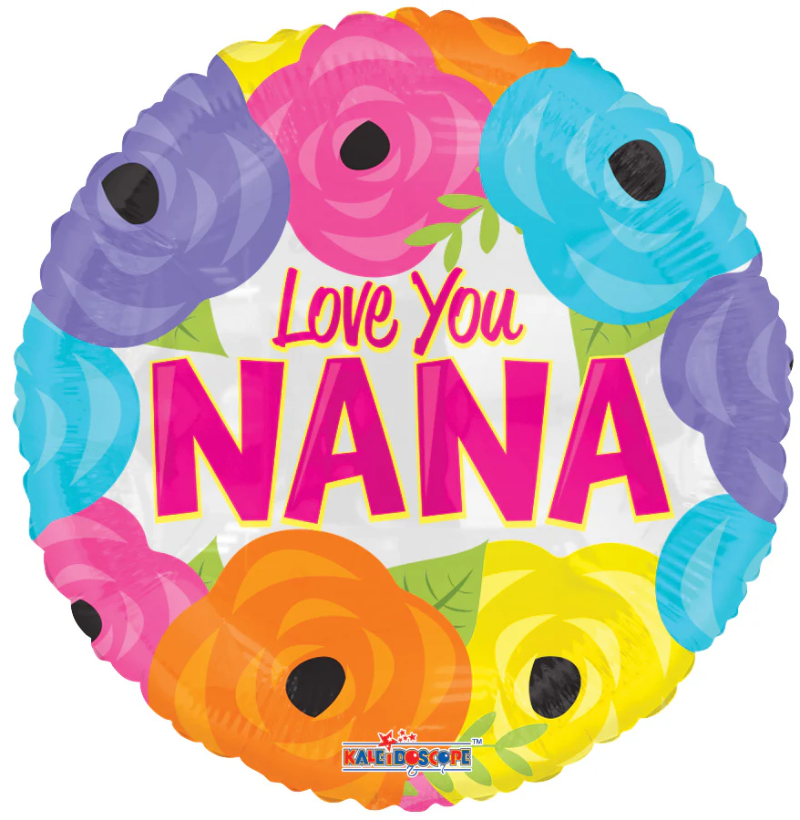 9" Airfill Only (Sticks Sold Separately) I Love You Nana Foil Balloon