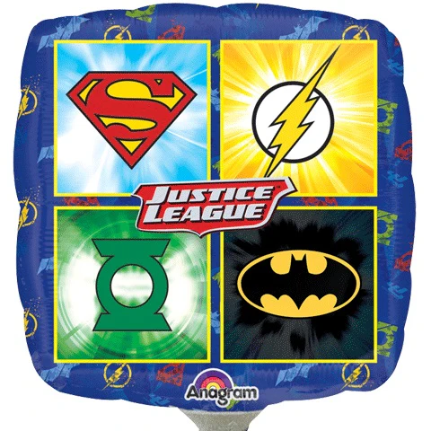 9" Airfill Only Justice League Balloon (Sticks Sold Separately)