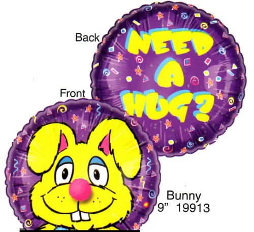 9" Airfill Only (Sticks Sold Separately) Lil' Fuzzie Bunny Balloon