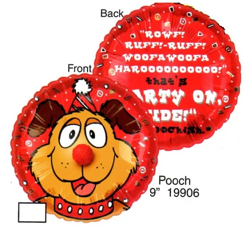 9" Airfill Only (Sticks Sold Separately) Lil' Fuzzies Pooch balloon