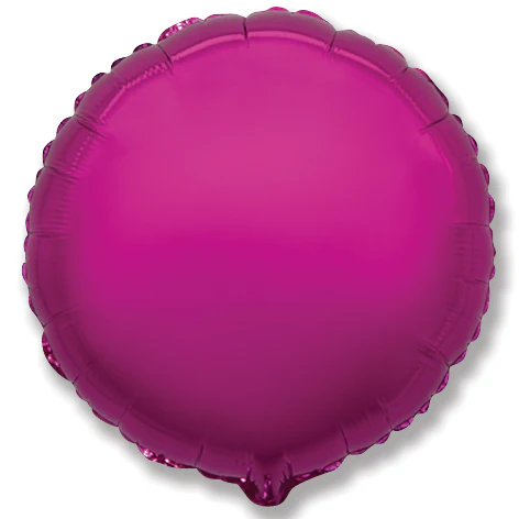 9" Airfill Only (Sticks Sold Separately) Magenta Circle Foil Balloon