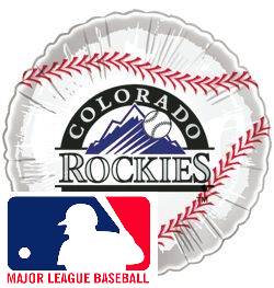 9" Airfill Only (Sticks Sold Separately) MLB Baseball Colorado Rockies Balloon