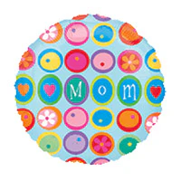 9" Airfill Only (Sticks Sold Separately) Mom Circles/ Dots Balloon