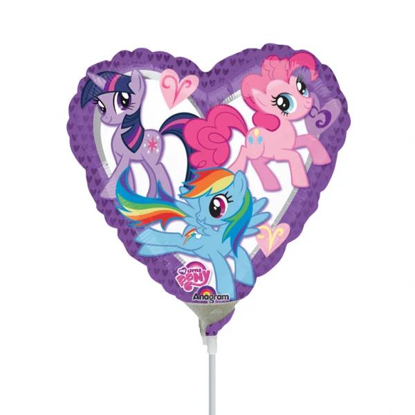 9" Airfill Only My Little Pony Purple Heart Balloon (Sticks Sold Separately)