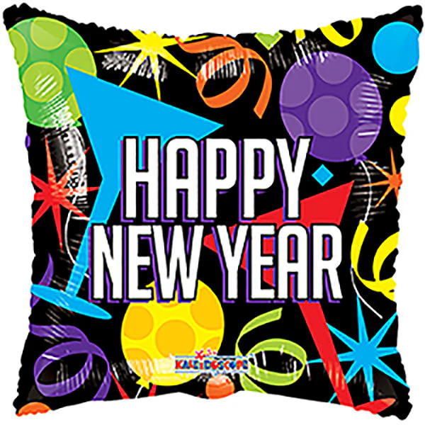 9" Airfill Only (Sticks Sold Separately) New Year Balloons Balloon