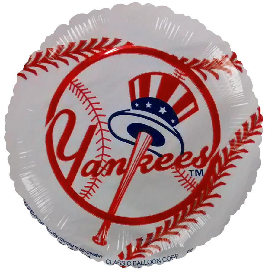9" Airfill Only (Sticks Sold Separately) New York Yankees Baseball Balloon