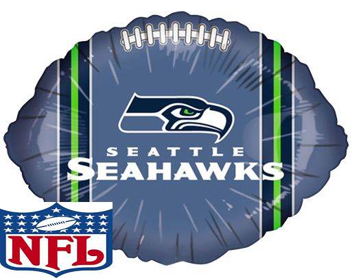 9" Airfill Only (Sticks Sold Separately) NFL Football Balloon Seattle Seahawks