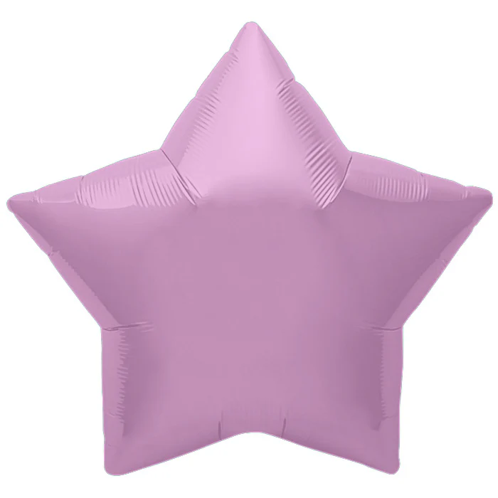 9" Airfill Only Northstar Brand Lilac Star Foil Balloon