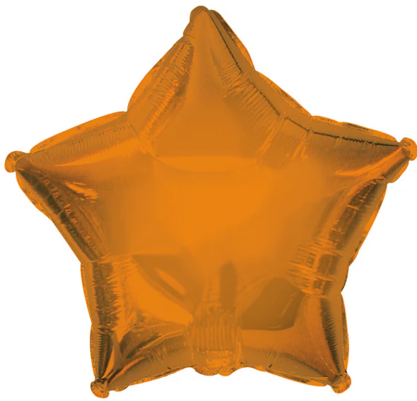 9" Airfill Only (Sticks Sold Separately) Orange Star Balloon