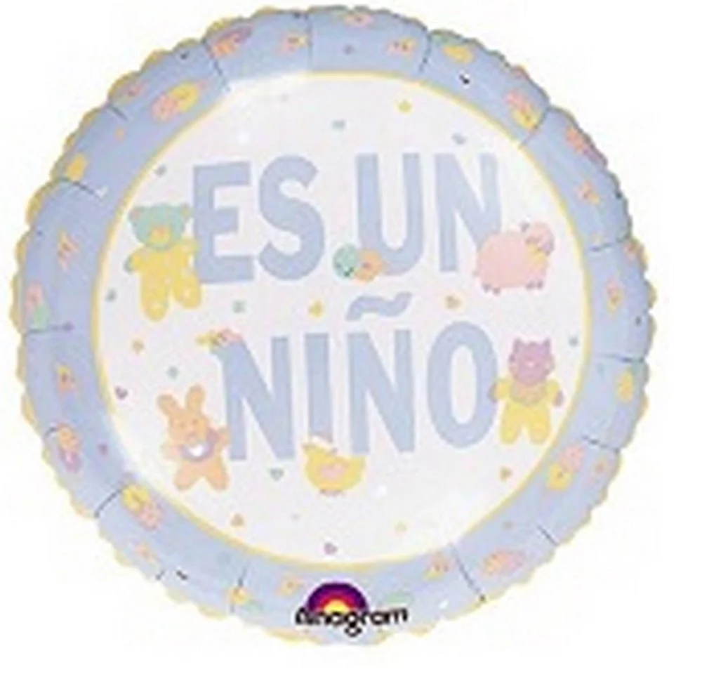 9" Airfill Only (Sticks Sold Separately) Pastel Animal Es Un Nino Balloon (Spanish)