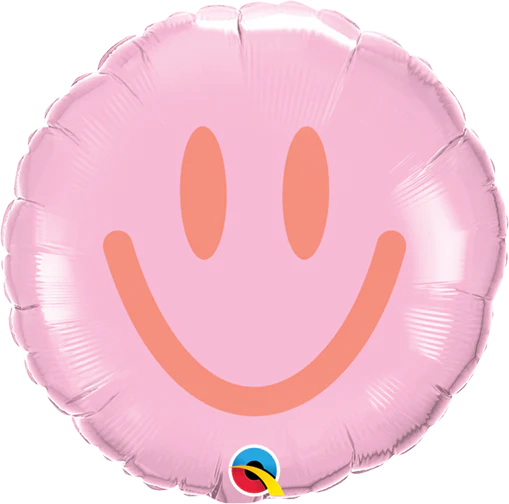 9" Airfill Only (Sticks Sold Separately) Pink & Coral Smiles Balloon