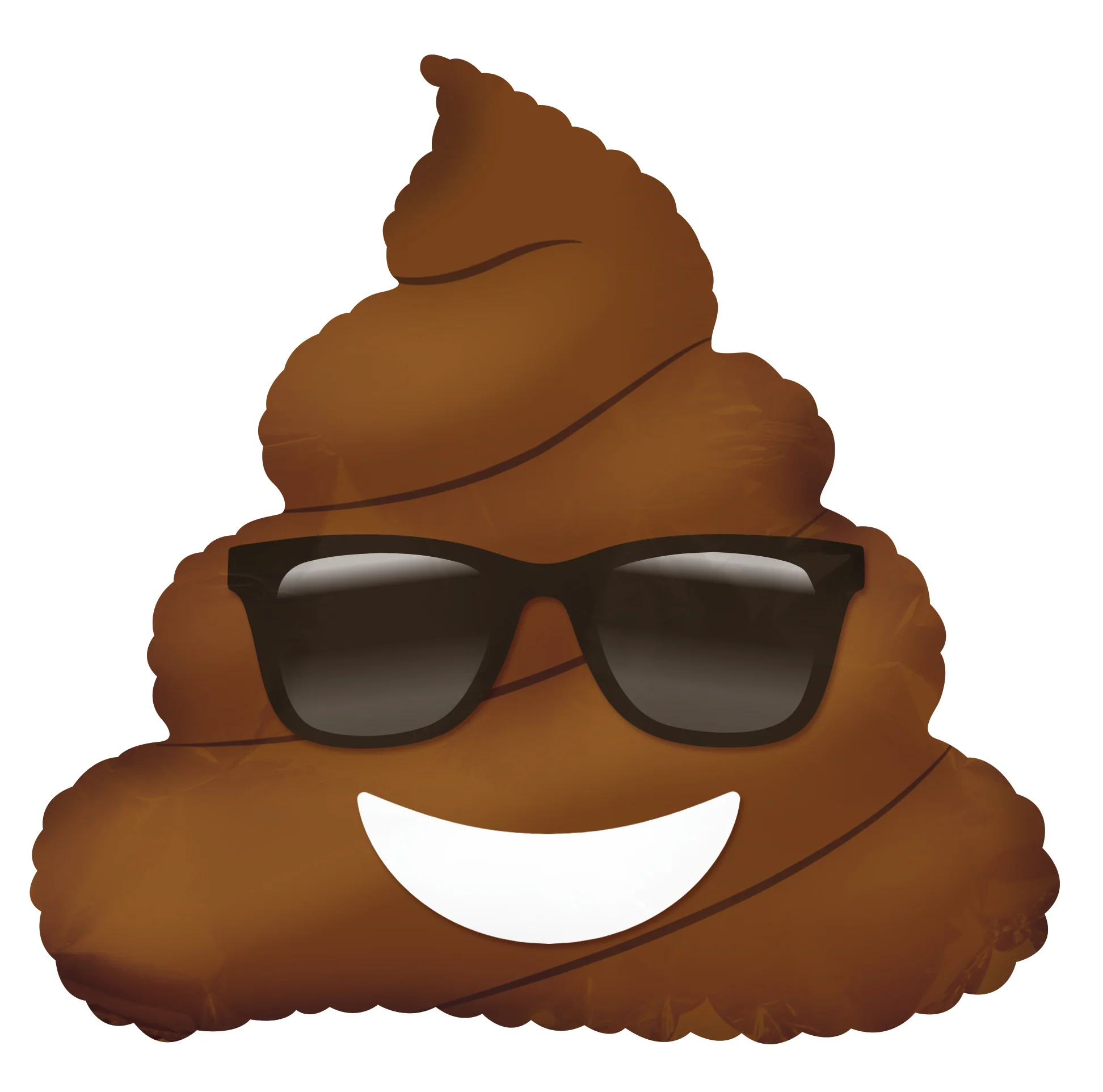 9" Airfill Only (Sticks Sold Separately) Poop with Sunglasses Balloon