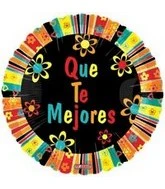 9" Airfill Only (Sticks Sold Separately) Que Te Mejores (Spanish Get Well) Balloon