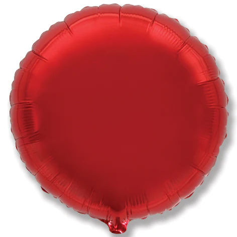 9" Airfill Only (Sticks Sold Separately) Red Circle Foil Balloon