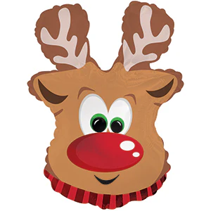 9" Airfill Only (Sticks Sold Separately) Rudolph the Reindeer Balloon