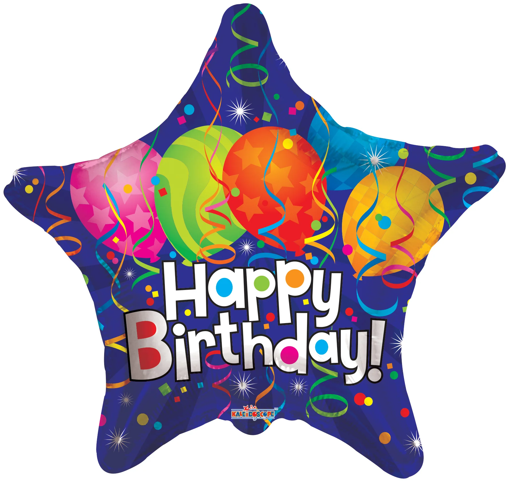 9" Airfill Only (Sticks Sold Separately) Star Birthday Festive Balloon