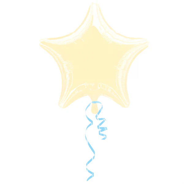9" Airfill Only (Sticks Sold Separately) Star Ivory Star Balloon