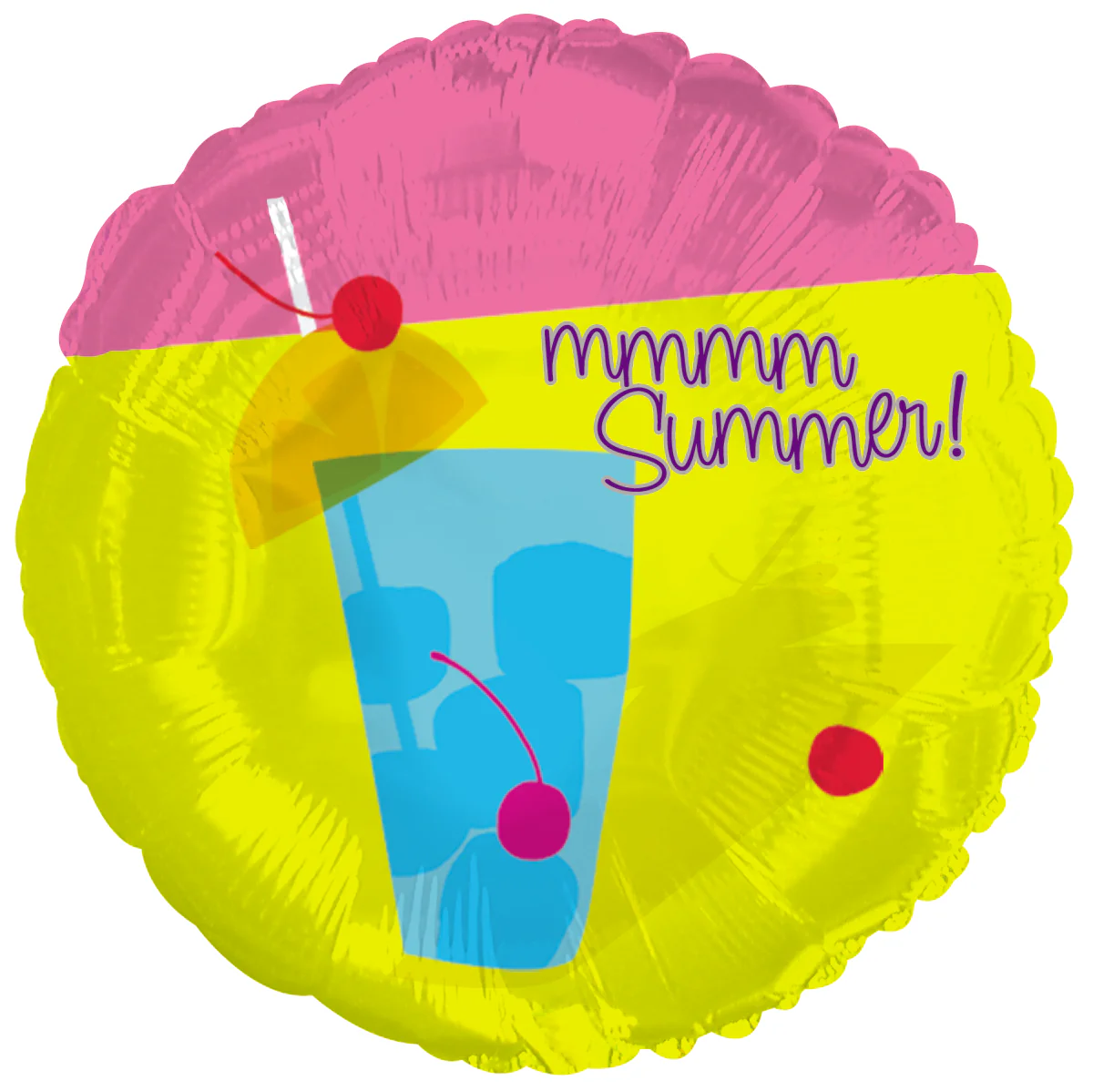 9" Airfill Only (Sticks Sold Separately) Summer Drink Foil Balloon