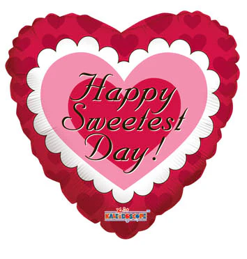 9" Airfill Only (Sticks Sold Separately) Sweetest Day Pink Heart Balloon