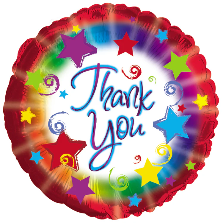 9" Airfill Only (Sticks Sold Separately) Thank You Burst Balloon