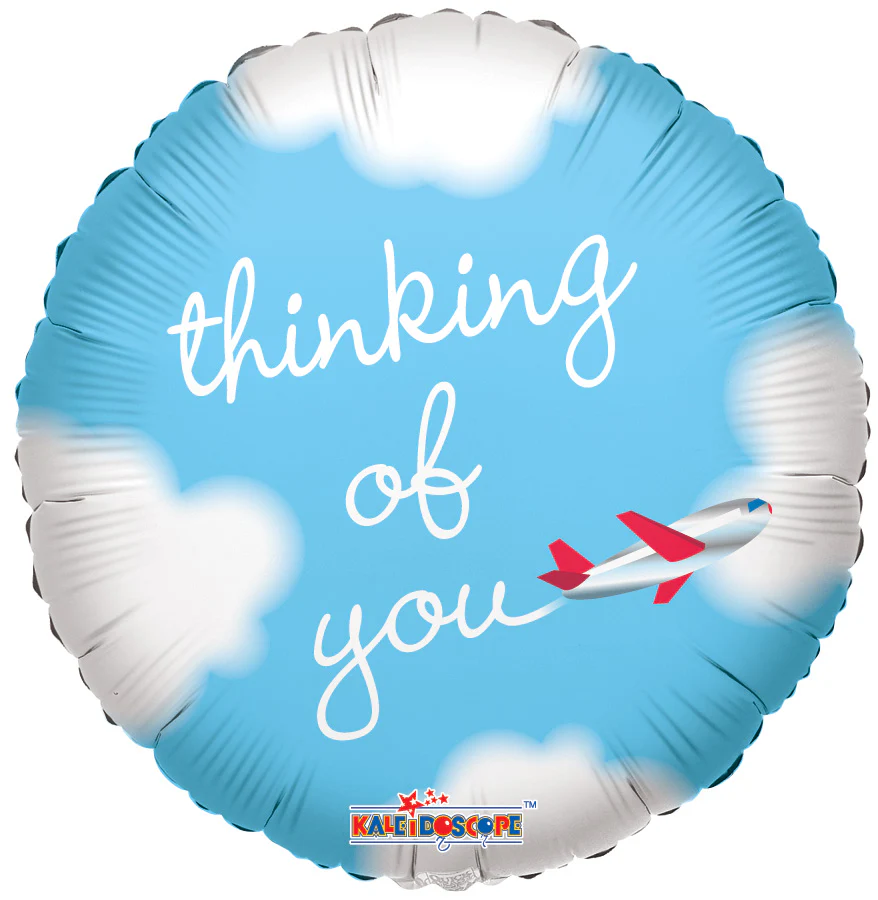 9" Airfill Only (Sticks Sold Separately) Thinking of You Sky Plane Balloon