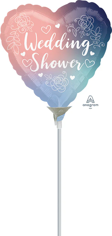 9" Airfill Only (Sticks Sold Separately) Twilight Lace Bridal Shower Foil Balloon